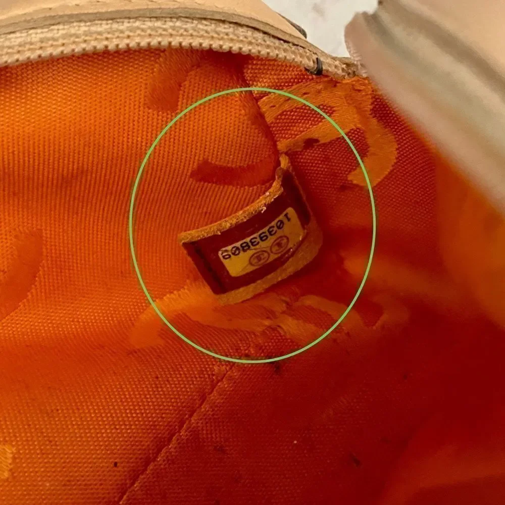 CHANEL CC Cambon line leather pouch Beige/orange - Picture 7 of 15